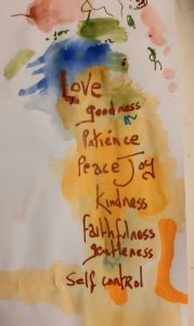 Love, Goodness, Patience, Peace, Joy, Kindness, Faithfullness, Self control, Gentleness.