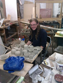 Sam with his pots