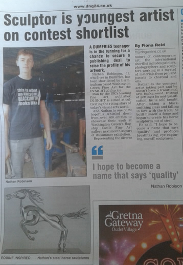 More press coverage for Nathans backsmithing